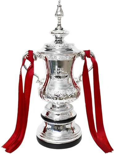 JHRFU FA Cup Champions Trophy Replica Football League Trophies Home Table Decor Fan Gifts,44cm/17.3inch