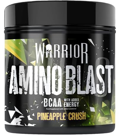 Warrior Amino Blast BCAA Powder 270g – Fruit Salad Flavour, BCAA Supplement for Muscle Recovery, Energy, Endurance, Hydration, Pre & Post Workout Nutrition - Pineapple Crush