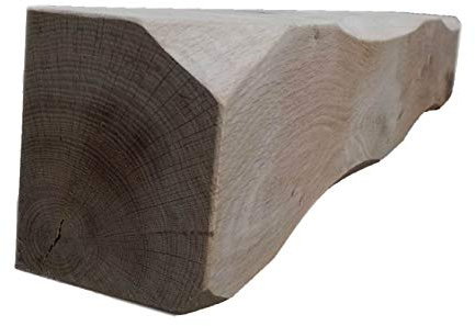 Celtic Timber Solid French Oak Air-Dried Beam Floating Shelf - Fireplace Mantle with Planed & Sanded Finish - Rustic Home Decor - Wood Mantle with Heavily Worked Appearance - 3x4x3 Ft Length