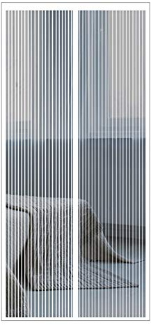 GOUTUI Moustiquaire Porte Fenetre AimantéE, 120x245cm Anti Insectes Mesh Curtain Moustiquaire Enroulable Mailles Ultra Fines pour Salon, Fenêtre de Balcon, Porte Cave, Blanc A