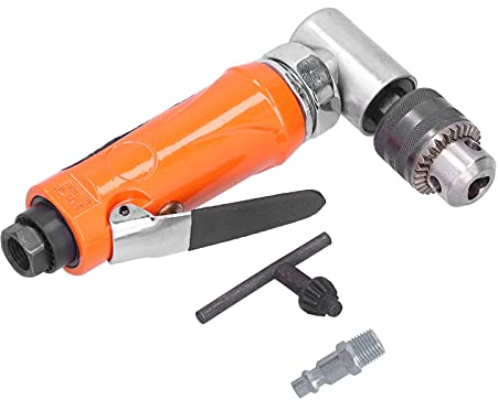 Pneumatische Winkelbohrmaschine Ellbogenkopf Druckluft Bohrmaschine1500 U/min KP-555L 90° 1/4 Zoll 6 mm Manuelles Werkzeug(American-style)