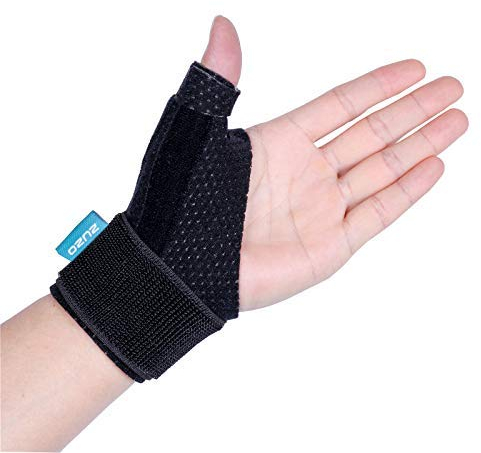 2U2O Compression Reversible Thumb & Wrist Stabilizer Splint(Improved Version) for BlackBerry Thumb, Trigger Finger, Arthritis, Tendonitis, Carpal Tunnel, Stable, S-M