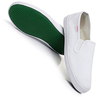 Slip on Kung Fu Arts Martiaux Tai Chi Chaussures pour Hommes Femmes, Adultes Enfants, Garçon Filles Semelle en Caoutchouc Unisexe,White-43 EU
