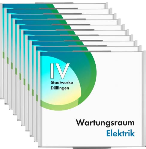 10 Türschild Oslo silber | 150x150mm | Quadratisch | Aluminium | zur Schraubmontage | 10 Stück | Büroschild, Raumkennzeichnung Büro