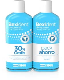 ISDIN Bexident PACK 30% GRATIS Colutorio Blanqueante 500 + 500ml, Enjuague Bucal Blanqueante Remineralizante Triple Acción Antiplaca