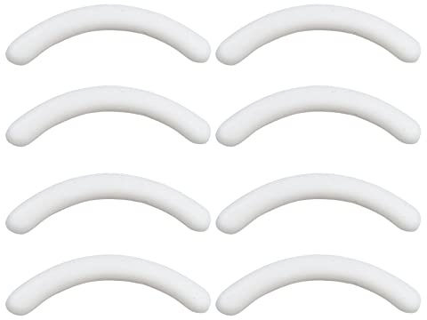 Silikon-Wimpernzangen-Pads, Wimpernzange, Ersatz-Pads für Wimpern, Weiß, 8 Stück