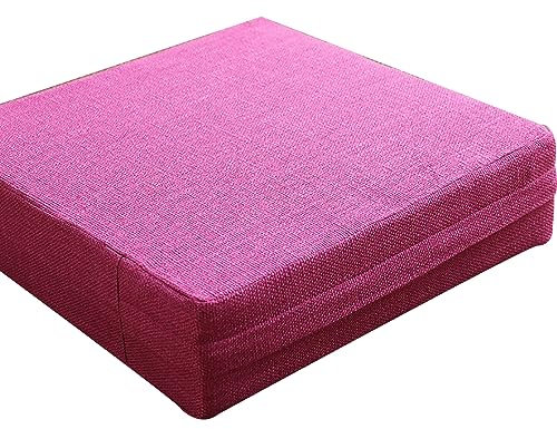 RUYICZB Sonnenschutz Gartenkissen Stuhlkissen Set Abnehmbar Und Waschbar Gartenstühle Stuhlauflage Langlebig, Verdickt Sitzkissen Sitzpolster Auflage Gartensitzkissen Garten Kissen,Rosa,50x50cm