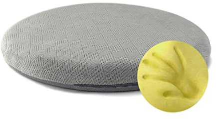 Sigmat Memory Foam Seat Cushion Anti-Slip Soft Round Stool Cushion Chair Pad 13 Inch Grey