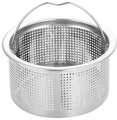 Kitchen Sink Strainer, 3-inch Basket for Kitchen Sink Strainer Replacement, Deep Cup with Handle, SUS 304 Stainless Steel