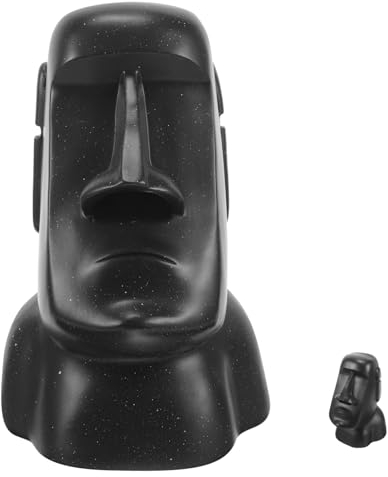MUCKLILY Moai Taschentuchbox Hülle Aus Harz Dekorativer Papierhalter Für Zuhause Kompakte Größe Bruchsicher Und Vielseitig Einsetzbar