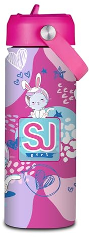 SJ GANG STYLE JAM GANG Borraccia Termica Multicolore in Acciaio Inox - Mantenimento Temperatura fino a 24h - Per Scuola e Bambini