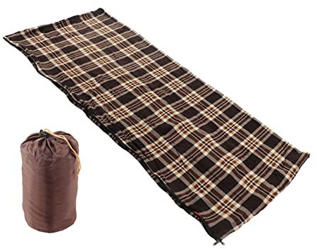 PerGar Fleece-Schlafsack, Tragbarer Warmer Reiseschlafsack, Ultraleichter Schlafsack-Liner, Reiseschlafsack für Erwachsene, Outdoor, Camping, Wandern, Klettern (Kaffeegitter)