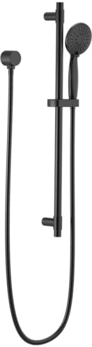 Delta Faucet Slide Bar Hand Held Shower with Hose, Black Handheld Shower Head, Slide Bar Hand Shower, Handheld Shower, Detachable Shower Head, Matte Black 51361-BL