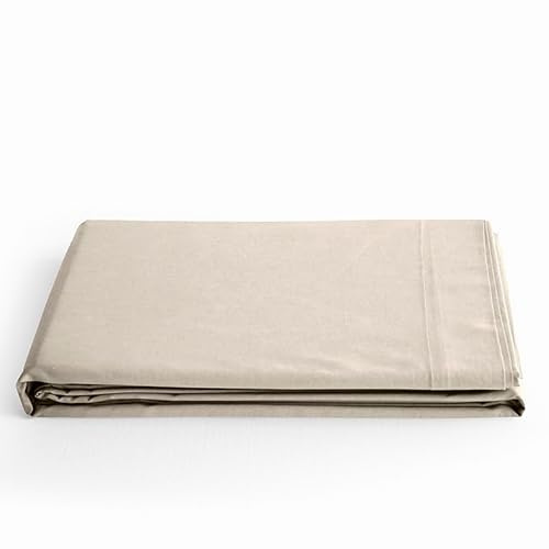 Drap Plat Prémium pour lit 1 Place & 2 Places (Sable, Drap Plat 240 x 300 cm lit 2 Places)