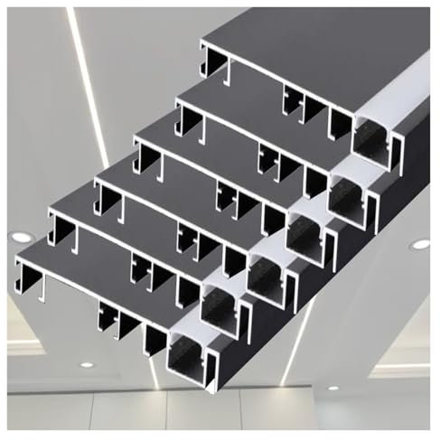 Aluminum Channel Profile Baseboard 6 Pcs 3.3 Ft Long 10 CM High Baseboard Led Aluminum Channel for Conceal LED Strip Light, LED Baseboard Lighting Channel with Cover, LED Strip Lights Diffuser for Hom