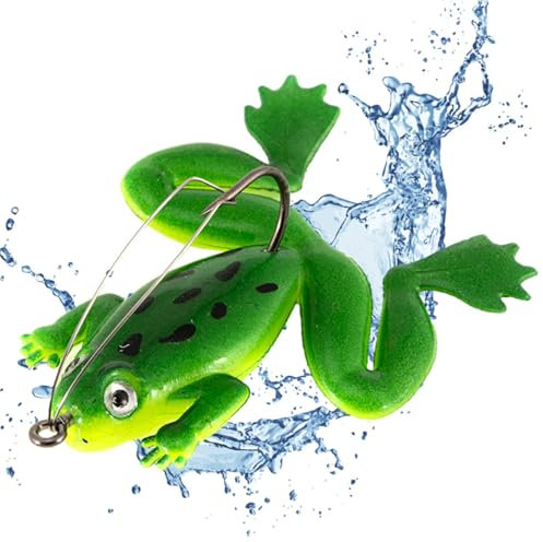 Köder Frösche – realistische Angelköder Frog Swimbait Frog Bait, weicher Schwimmköder, Kunstköder, Froschköder, für, Süßwasserforelle