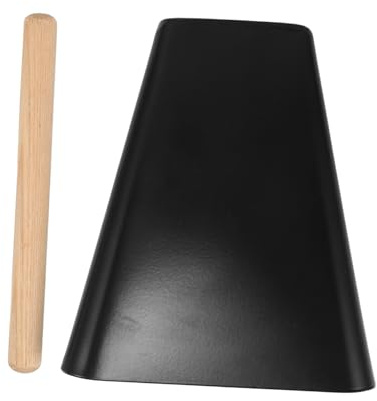 Yardwe 1 Satz Metall Kuhglocke Instrument für Schlagzeug mit Mallet Handheld Cowbell für Percussion Vielseitig Einsetzbar für Live Auftritte und Aufnahmestudios