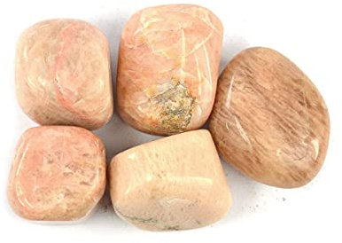 INDIA MADE Pietra di luna naturale di pesca pietra burattata pietre grezze grezze per allentamento Reiki e cristallo easing pietra martellata (colore: pesca chiara) -B099Z5W3T1