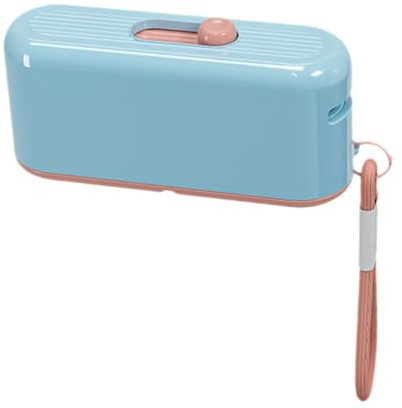 LeeQinersw Dispenser per Filo Interdentale Automatico Porta Forcelle Contenitore Portatile E Astuccio Ricaricabile con Erogazione a Pulsante Adatto per Viaggio, Blu