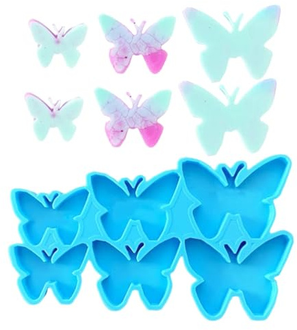 Moule en silicone polyvalent pour créer des boucles d'oreilles et des pendentifs en forme de papillon