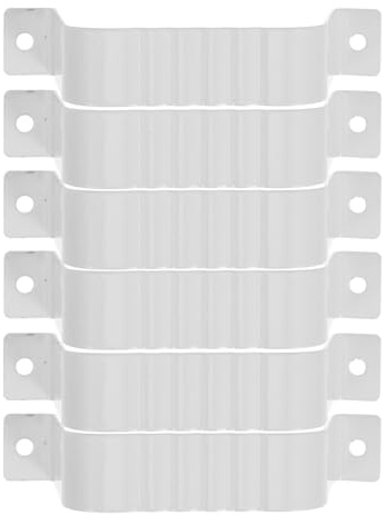 Ciieeo Sangle De Gouttière 6 Pièces Avec 12 Vis Adaptateur De Pluviale Support De À Fente Clips De Gouttière Pour Jardin Villa Et Usage Extérieur
