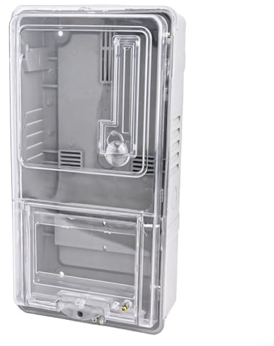 Caja de contador, caja de contador eléctrico de plástico PC transparente de 6 vías, caja para medidores de energía y distribución eléctrica en hogares (A)