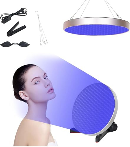 Solarium per la casa, lampada abbronzante portatile da 50 W, con occhiali solarium, lampada abbronzante con 250 LED, 460 NM, supporto pieghevole regolabile, luce solare per corpo e viso (argento)