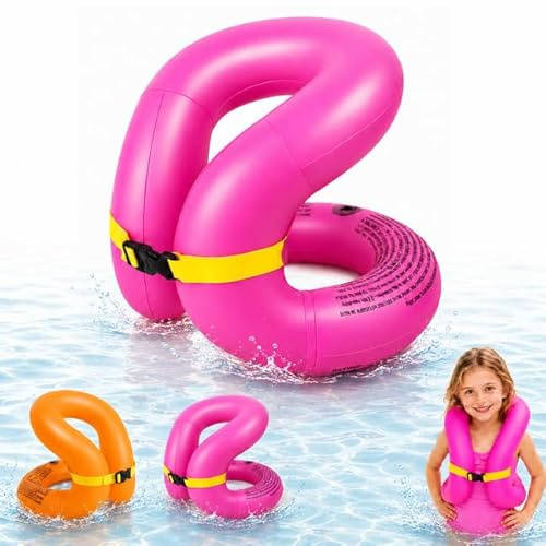 Schwimmring Kinder 3-6 Jahre – Aufblasbare Schwimmhilfe mit Sicherheitsgurt für Pool, Schwimmbad & Strand, Geeignet für Kinder 19–30 kg, Schwimmring Kleinkinder zum Schwimmen Lernen