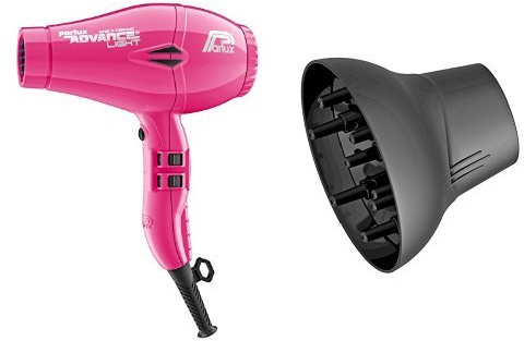 Parlux Haartrockner Advance Light Ceramic und Ion, Pink + Softstyler für Advance