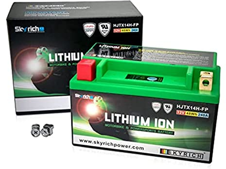 HJTX14H-FP BATTERIA LITIO SKYRICH YTX14-BS LiFePo4 612276 YTX14BS MOTO SCOOTER QUAD CROSS