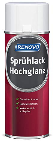 Sprühlack RAL 9010 Reinweiss 400 ml Hochglanz Renovo