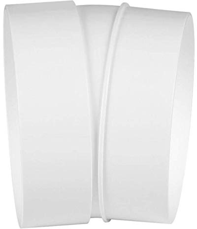 Bogen Rohrbogen Winkel 15° PVC Kunststoff Weiß Lüftungsrohr Lüftung Dunstabzug - VONLIS®
