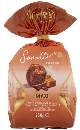 WITOR'S - Maxi Huevos de Pascqu 250 g Chocolate con Leche - Huevos de Pascua 2020 Rellenos con Caramelo - Made in Italy (Maxi, Leche/Caramelo)
