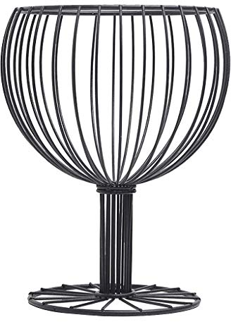 YUQI Verre à vin Fer Forgé Snack Panier de Rangement Snack Plateau Dessert Fruit Basket