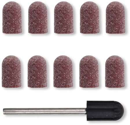 10 stycken spik dedikerat huvud sliplock polering sand manikyr, 2 sorter [13 x 19], pedikyrverktyg fräs och tillbehörHjälpmedel för fotvård