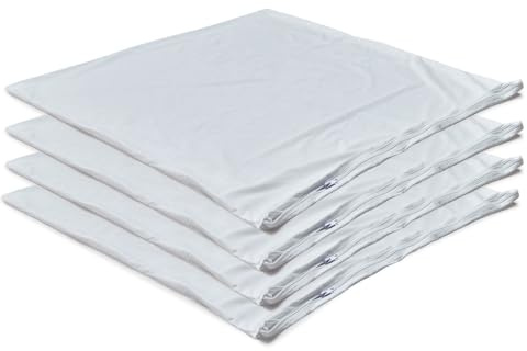 4 Pack Waterproof Down Feather Proof Pillow Protectors with Zipper 20x20