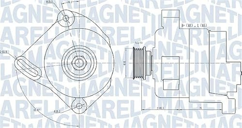 MAGNETI MARELLI Generator 063731886010 Ladestrom: 70A,