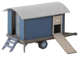 NOCH Hühnermobil, Laser-Cut Bausatz für ländliche Modelllandschaften, Maßstab 1:87, H0