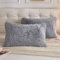 AdirHome Funda de Cojín Mullida 50 x 70 cm, Gris - Juego de 2 Fundas de Almohada para Sofá