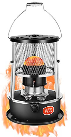 LLXNQ026 Kerosene Heater Portable Kerosene Heating Furnace Non Electric Camping Heater Efficient Kerosene Heater,360° Surround Heating,For Mobile Heating,Cooking Ice Fishing (A)