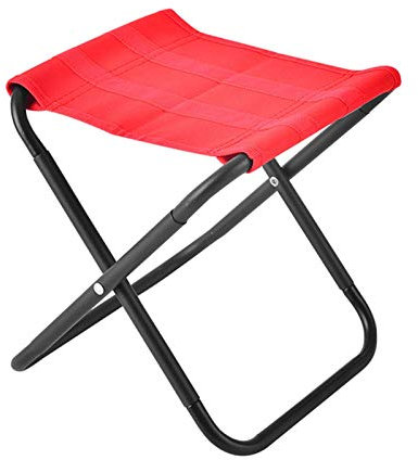 TRENTSNOOK Exquisiter Campinghocker Leichte Grill Klappstuhl im Freien kampierende wandernden Picknick-Spielraum-Sitz Ultra Light Klappsitz Kleine Hocker (Color : Red)