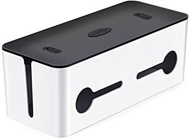BinOxy Kabelboxen Desktop-Draht-Machtstreifen-Aufbewahrungsbox Große Lagerungsdrähte Keeper Halter Kabelmanagement Boxen Organizer mit rutschfesten Füßen, ABC-Material Steckdosenbox (Size : B)