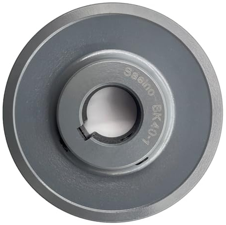 Saelno BK40-1 Sheaves,v Belt Pulley 1 inch bore 3.95 OD,Motor Pulley cast Iron for A AX B BX 4L 5L V-Belts,BK401 Pulley