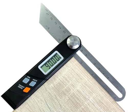 Goniometro digitale in acciaio inossidabile, righello angolare digitale, righello angolare rotante a per 360 gradi, livello elettronico smussato a T, per la lavorazione del legno