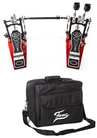 Fame DFP9001 Doppelfußmaschine-Set, Doppelkette, Einstellbare Federspannung, Bodenplatte, Inklusive Tasche
