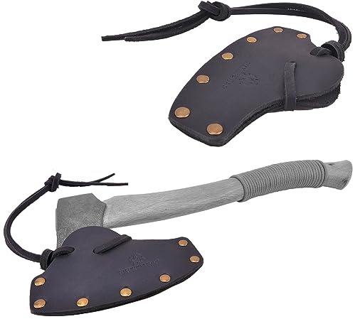 Leder Beil Scheide Abdeckung Camping Äxte Kopf Holster Schutz Handcrated (Blakc, XL 4 3/20.3 cm ~ 4 7/20.3 cm)