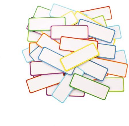 Magnetstreifen Beschreibbar,30 Stück LöSchbarer Whiteboard Magnetische Etiketten Wiederverwendbarer Namensschild Tags Multifunktions Flexible Etiketten für Whiteboard,Metallschränke,Kühlschränke
