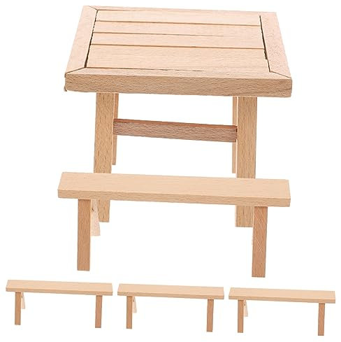 TOYANDONA 1satz Möbel Zusammenbau Tisch Und Stühle Puzzle Spielzeug Für Handgefertigt Kein Werkzeug Erforderlich Für Miniaturhäuser Und Kreative Dekoration