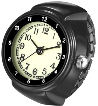 Lancardo Ring Uhr Damen Elastische: Analog Quarz Fingerringuhren mit Arabische Ziffern Skala Edelstahl Stretchband Ringuhren Fingeruhren Geschenke für Frauen