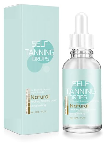 Selbstbräunende Tropfen Leicht zu Absorbieren Mild Allmählicher Körper Dunkle Haut Tanner Tropfen für Männer Männer 30ml